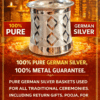 100% 100PERCENT PURE GERMAN SILVER PACHAPATRA