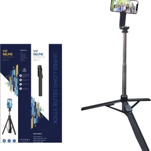 Y 17 Super Long Selfie Stick & Stand 5ft - Stainless Steel