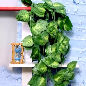 Money Plant Leaves Albiminum  (SET OF 12)  - Creepers  (total 36feet)