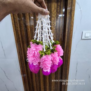 Hangings Lilly Gajra Lotus 12"inch - (Set of 10pcs) flower latkans