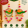 Hangings Parrots Ring Pom Poms -LATKAN - 15 INCH