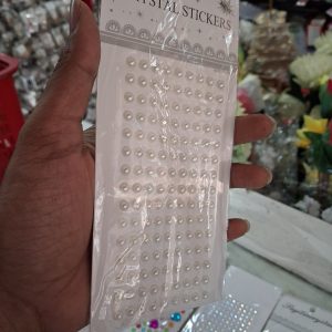 (BEAD WHITE -- STR BE W 31) craft stickers used by kids and also for all traditional props decoration