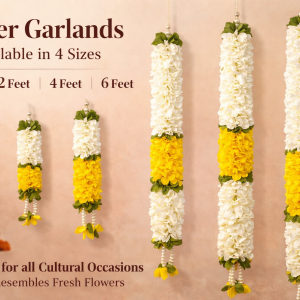 YELLOW WHITE - HEAVY FLOWERLINE SIDE BAR LENGTH — FLOWERLINES FLOWER LINE GARLANDS