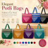 POTLI 6P KHAN B-- POTLI BAGS 6PC PER PACK TRADITIONAL RETURN GIFTs bags