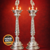 22 inch lamp diya stand –  LA PEA 0880 380  — 100% 100PERCENT PURE GERMAN SILVER —
