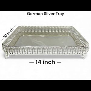 (GSI TR RE 10I 14I 4286) ORIGINAL GSI TRAY RECTANGLE GERMAN SILVER PLATED PLATE DECORATION - TRADITIONAL RETURN GIFTS