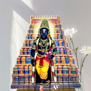 TEMPLE TIRUMULA TIRUPATI BALAJI DIYA STANDS KGF  6 inch wood mdf  (MDF TE TIRU 6I 274)