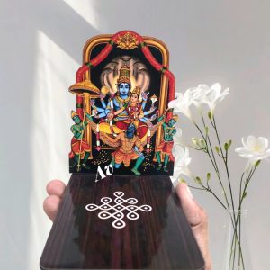 WOOD DIYA STAND DEVI LAXMI LAKSHMI NARAYANA -- TL LAK NAR 120  - WOOD MDF KGF PROPS