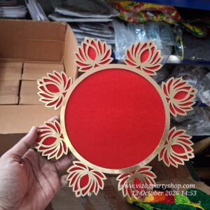 12 INCH WOODEN LOTUS ASAN