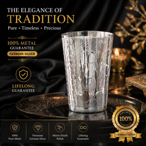 GLASS 0112 3600 — 100PERCENT PURE GERMAN SILVER 100% guarantee life time