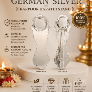 HARATHI 0106 42 --karpoor harati stand 100% 100PERCENT PURE GERMAN SILVER life long guarantee ORIGINAL