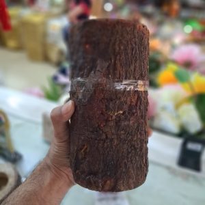 lumber jack real log wood candle holder -- assorted sizes
