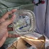 GSI GERMAN SILVER PLATED TRAY MINI --  KQ-1661 SQUARE 4 INCH - TRADITIONAL RETURN GIFTS