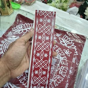 Muggu kolam Floor Stickers Brown/red Assorted S0018388001FS RE