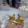 KUMKUM DIBBI GOLD DOUBLE DUCK BARINI – 10PC PER BOX — IMITATION GERMAN SILVER TRADITIONAL RETURN GIFTS