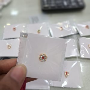BIN FLORAL 18 -- BINDI FOR ANY GOD OR GODDESS – METAL TILAK GOD POSHAK PROPS