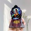  TL MURUGAN PEA 24 -- DIYA STAND -- PEACOCK ANCIENT – MDF KGF WOOD PROPS