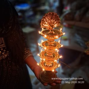 PEACOCK DEEPAM KUNDULU - LED POOJA PUJA