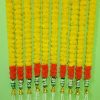 MARIGOLD BANTI KKD -- 6 feet approx-- yellow major line ---red or orange bottom latkan — FLOWERLINES FLOWER LINE GARLANDS
