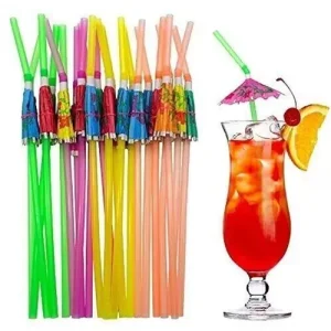 UMBRELLA STRAWS -- STRAW UMB 12P 1 ---12PC PER PACK