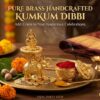 (3 INCH) ELEPHANT LAXMI  BRASS HANDWORKED KUMKUM DIBBI BARINI - TRADITIONAL RETURN GIFTS