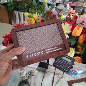 WOOD MDF 1 LAKH MONEY BANK - KIDS / ADULTS RETURN GIFTS STATIONERY STATIONARY