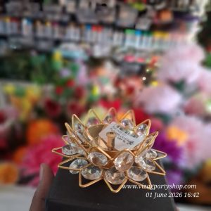 TRADITIONAL RETURN GIFTS  –  FLOWER CRYSTAL 456 - BRASS DIYA