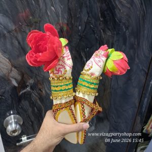 SOFT DECORATED WHITE DEVI’S HANDS (2 PC) PARTS – VRATAM VARALAKSHMI VARALAXMI