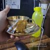 REAL PURE BRASS POLISHED - TEA COFFEE CUP WITH SAUCER - DABRA SET