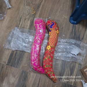 23 INCH- RED AND PINK DUAL SIDED – 2 PCS PER PACK – Vagamalai Thomala – –VRATAM VARALAKSHMI VARALAXMI