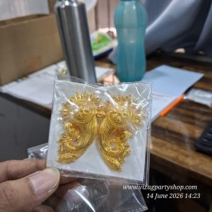 EAR RINGS 1.8 INCH -SET OF 2PC -VRATAM VARALAKSHMI VARALAXMI, GOD POSHAK PROPS