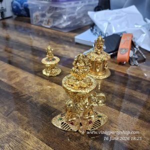 (3 INCH) ELEPHANT LAXMI BRASS HANDWORKED KUMKUM DIBBI BARINI - TRADITIONAL RETURN GIFTS