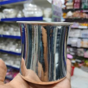 Panchapatra Plain P 0080 — PURE GERMAN SILVER PLATED