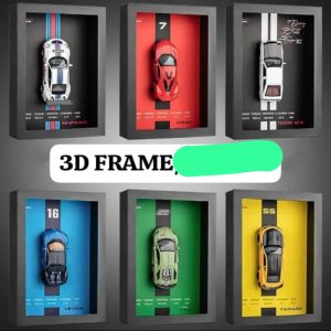 3D WALL ART FRAME RACING CAR -GENZ / ADULT, KIDS – GAMES / TOYS Exclusive Alloy Metal Pull Back Die-cast Car Toy