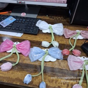 CUTE GIRLIE TULIP BOWS - KOREAN HAIR ACCESSORIES ACCESSORY