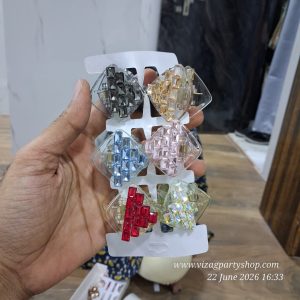 HAIR CLIP CRYSTAL DIALECT 6PCS - KOREAN HAIR ACCESSORIES ACCESSORY