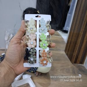 HAIR CLIP FLOWER DREAMY SHINE 6PCS - KOREAN HAIR ACCESSORIES ACCESSORY