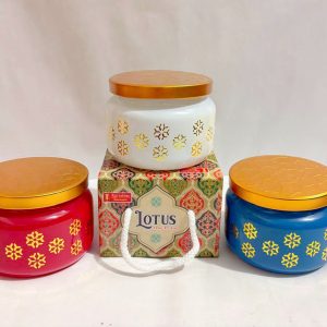DRY FRUIT JAR / SPICE OR ANY --  LOTUS JAR  -- TRADITIONAL PS RETURN GIFTS - RETURN GIFTS WHOLESALE