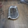 GERMAN SILVER FLORAL TRAY RECTANGLE 9 INCH * 5 INCH -- TRADITIONAL RETURN GIFTS
