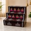 WOOD ASHTALAKSHMI LAXMI PEETAM STEPS 3STEP - WOOD MDF KGF PROPS