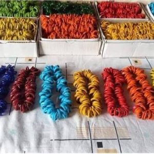 10 sets of 108 banlgles -- SMALL CHITTI GAAJULU BANGLES – – -POOJA GARLANDS VARALAKSHMI VARALAXMI OR ANY POOJA VRATAM - RED