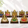 4 INCH - WOODEN SET OF 8 PC TANJORE ASHTALAKSHMI - WOOD MDF KGF PROPS - TRADITIONAL RETURN GIFTS