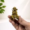 HANUMAN JI SITTING 1.5" INCH - BRASS IDOLS GOD FIGURES