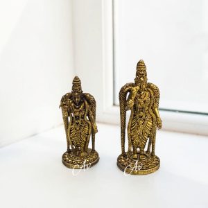 MEENAKSHI DEVI 1.5INCHES - BRASS IDOLS GOD FIGURES