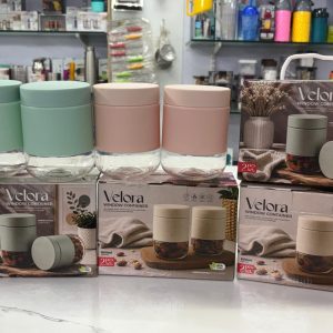 VELORA WINDOW JAR (SET OF 2) 250ML EACH  - SCREW LOCK DRY FRUIT OR ANY STORAGE BOX-- TRADITIONAL PS RETURN GIFTS - 1 PIECE SAMPLE FOR QUALITY CHECK