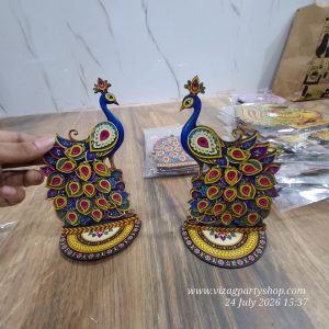 2 PC per pack - PEACOCK 8 INCH - WOOD MDF KGF PROPS