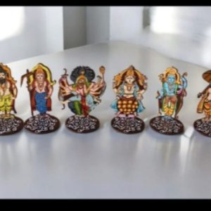 Dasavatharam (set of 10 pc) — KGF MDF WOOD PROPS DIYA STAND