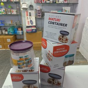 MATUKI JAR BOX CONTAINER - AIRTIGHT - 65%  TRANSPARENT BODY-  TRADITIONAL PS RETURN GIFTS