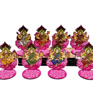 4 inch - ASHTALAKSHMI - WOOD MDF KGF PROPS DIYA STANDS