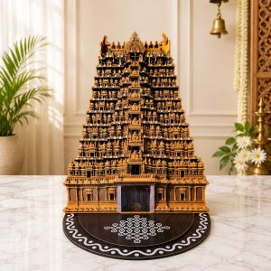 12 INCH rameshwaram TEMPLE WITH ROUND KOLAM BASE ARCH – wood mdf kgf props